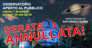 Saturno e Luna al telescopio - sabato 7 dicembre